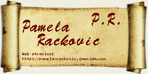 Pamela Racković vizit kartica